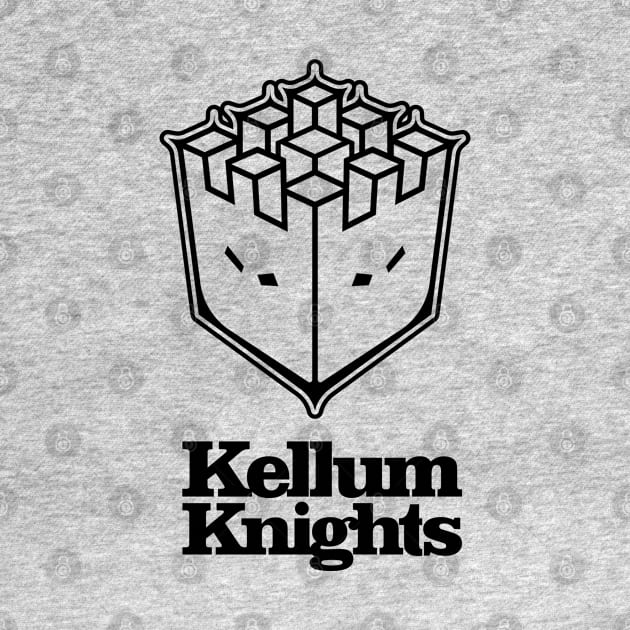 Kellum Knights Badge Black Print by CreativeWear